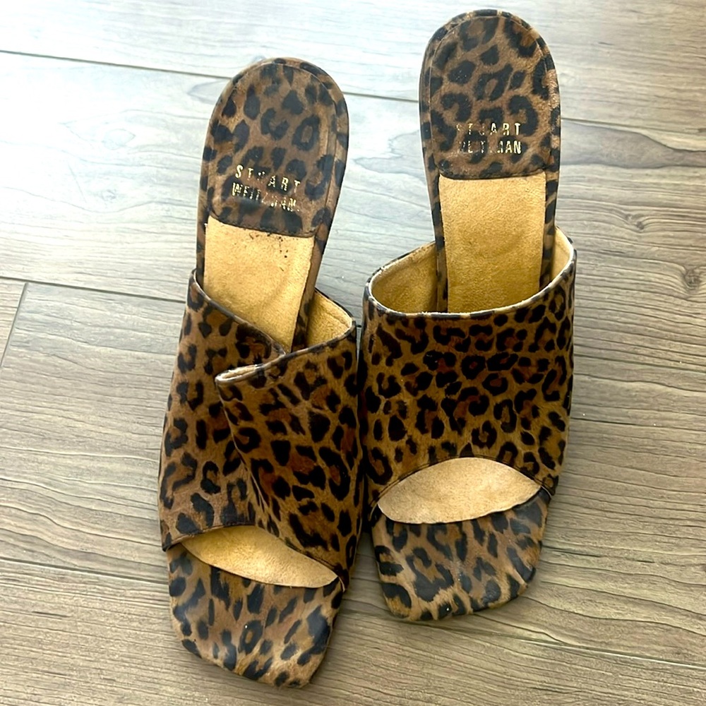 Lightly used stuart weitzman cheetah heels size 8